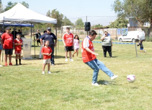 Los Andes inaugura mejoramiento de la cancha del Club Deportivo Atlético O’Higgins