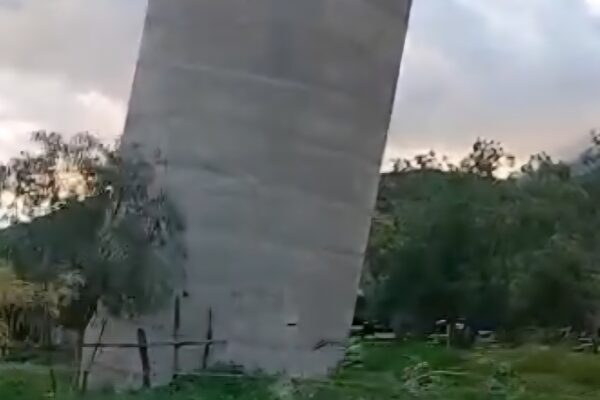 No fue la lluvia que transformó en “Torre Pizza” el silo del sector de Bellavista en la comuna de San Felipe